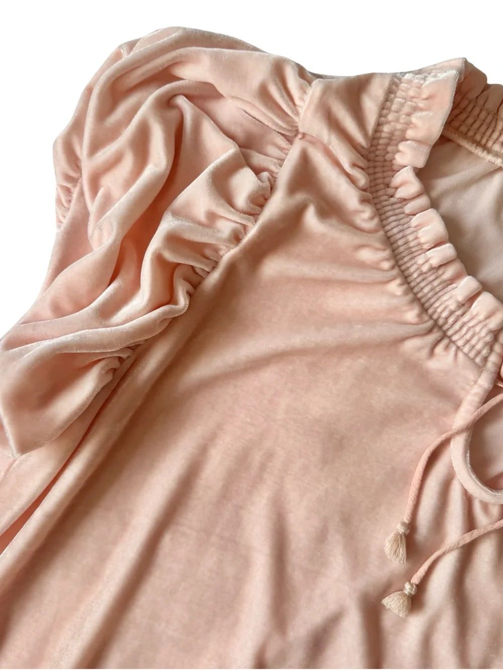 Free People Women’s Pink Terese Velvet Velour Top Size L